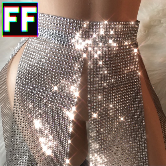 SILVER DISCO WIDE TASSEL SKIRT✨ main image 8